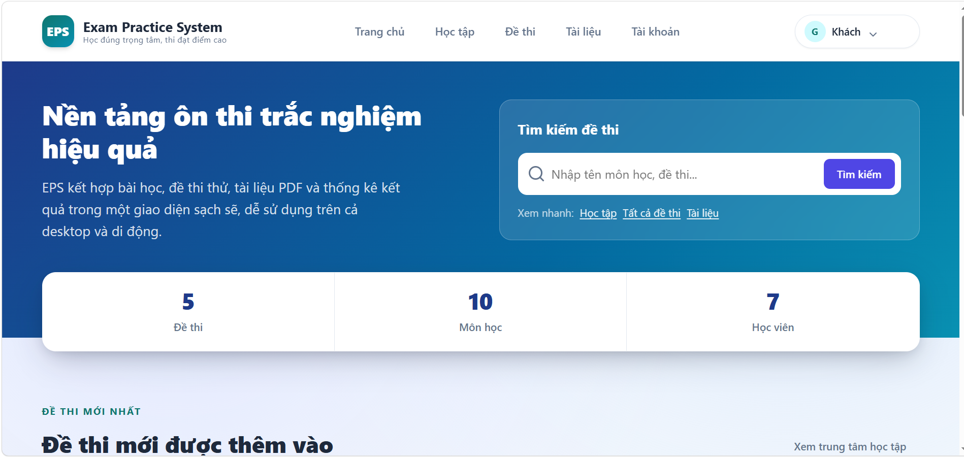 Exam Practice System